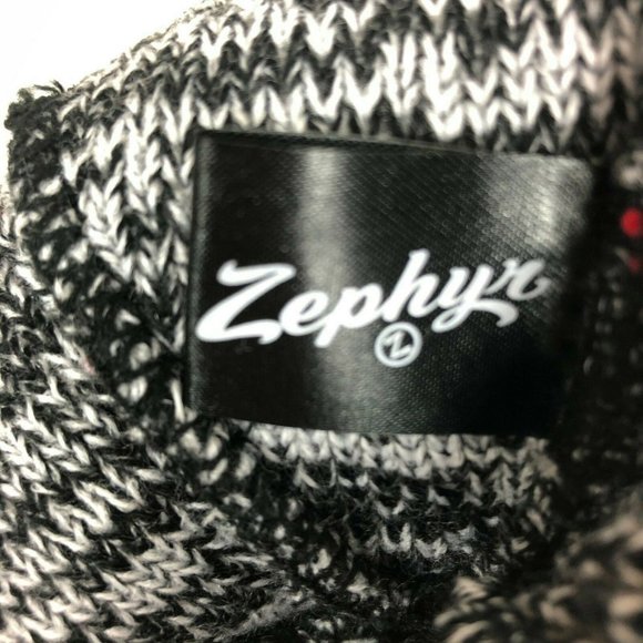 Chicago Blackhawks Zephyr NHL Logo Embroidered Beanie Knit Hat Hockey Gray Black - Picture 4 of 10